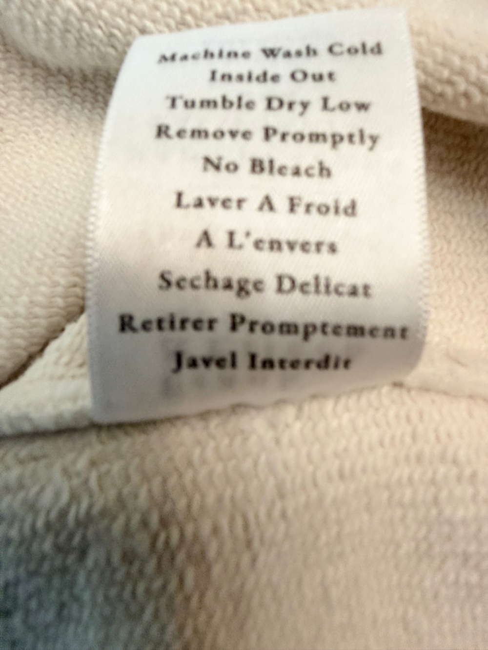 NWOT Frank and Eileen EFFIE triple fleece in antique white size medium - Picture 5 of 5
